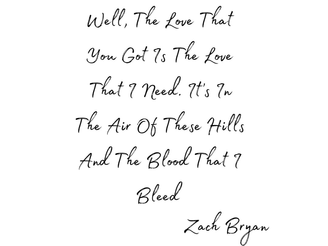 Hope Again Zach Bryan Lyrics Etsy