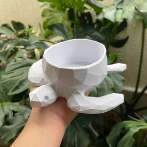 Turtle Tortoise Flower Pot Planter Gift Model 3D Print Animal Sea