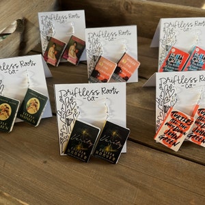 Custom Book Earrings