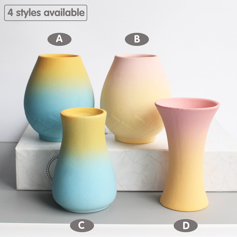 Ceramic Vases for Dried Flowers Multicolor Bud Vase Christmas Etsy