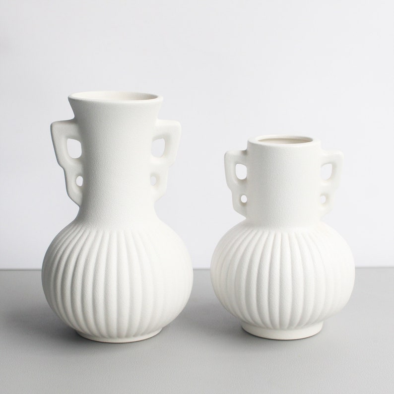 Matte Cream Jug Vase