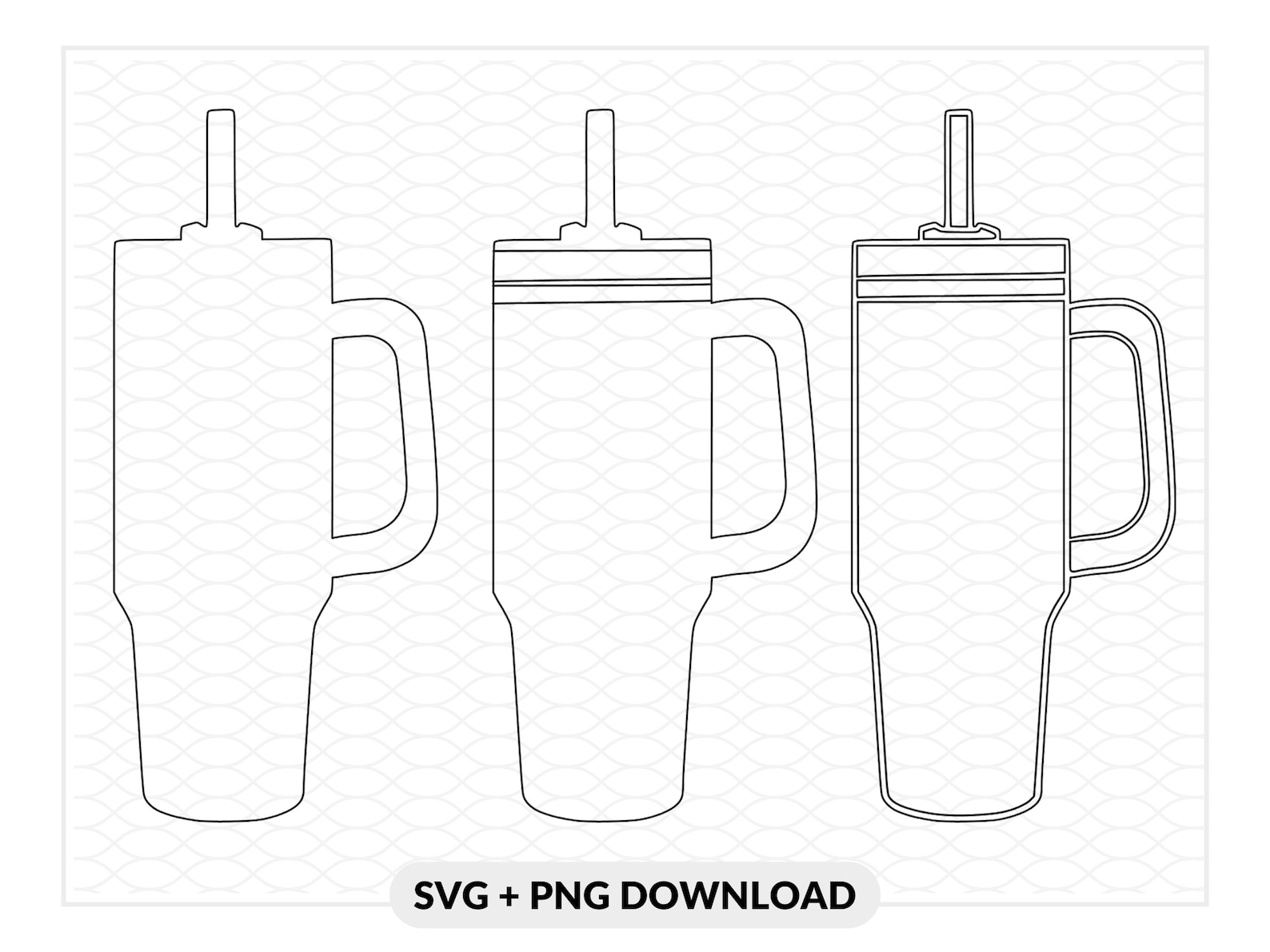 Stanley Quencher Cup Inspired SVG, PNG Download Clipart Etsy