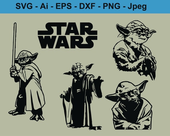 Master Yoda Vector Clipart Graphics Digital Download Svg Ai - Etsy