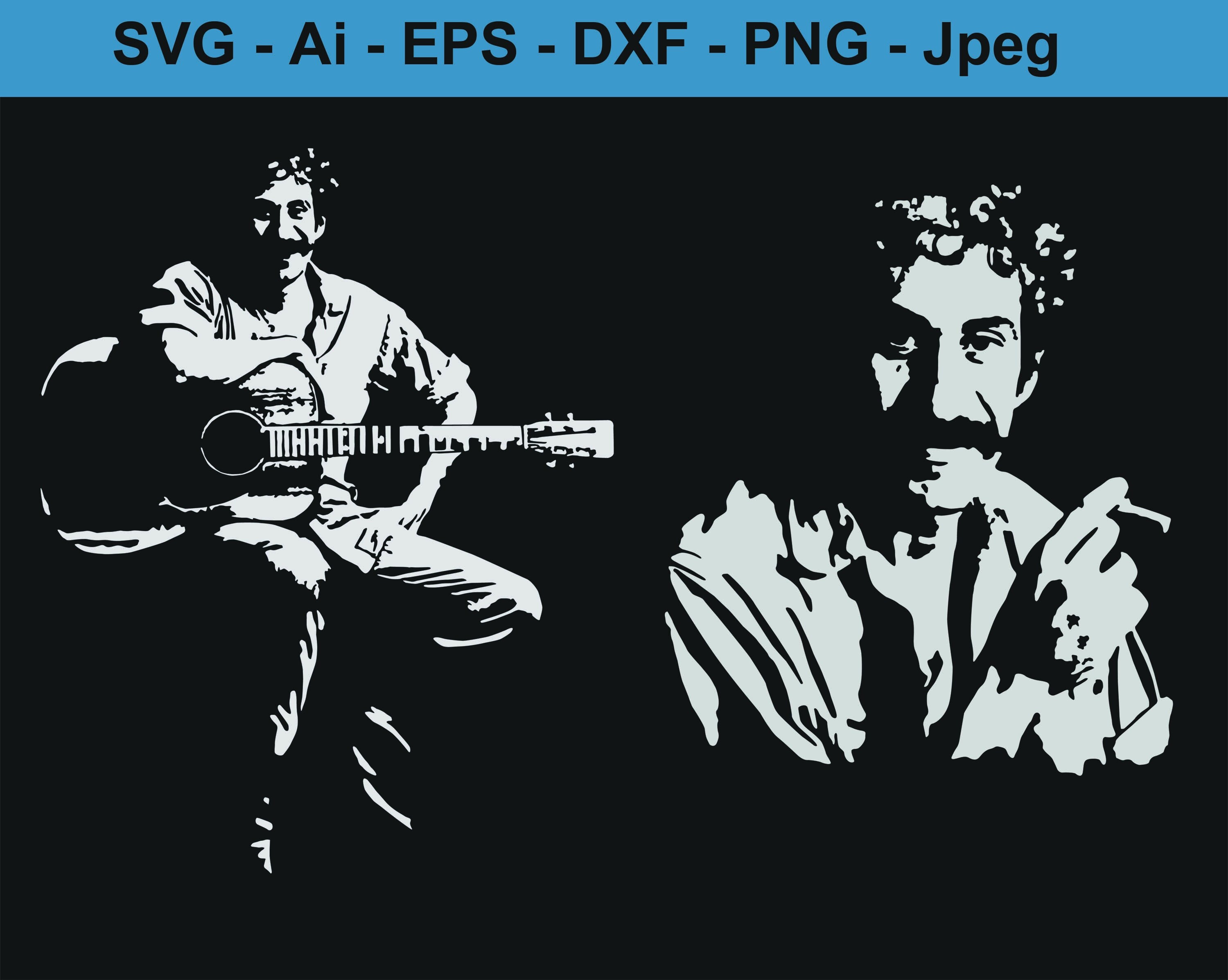 Jim Croce Vector Clipart Graphics Digital Download Svg Ai Etsy