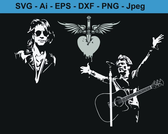 Jon Bon Jovi Vector Clipart Graphics Digital Download Svg - Etsy Canada