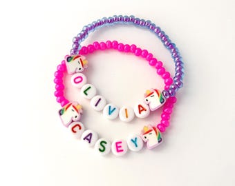 Bracciale Unicorno Per Bambine Aucuu - Braccialetto Con Perline E Ciondoli - Regalo Compleanno E Natale