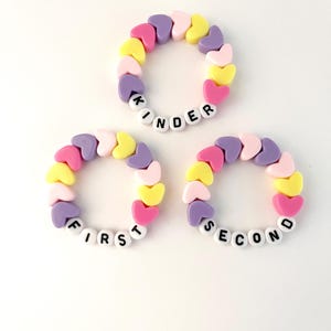 Back to School Bracelet: Heart Beads, First Day Outfit
