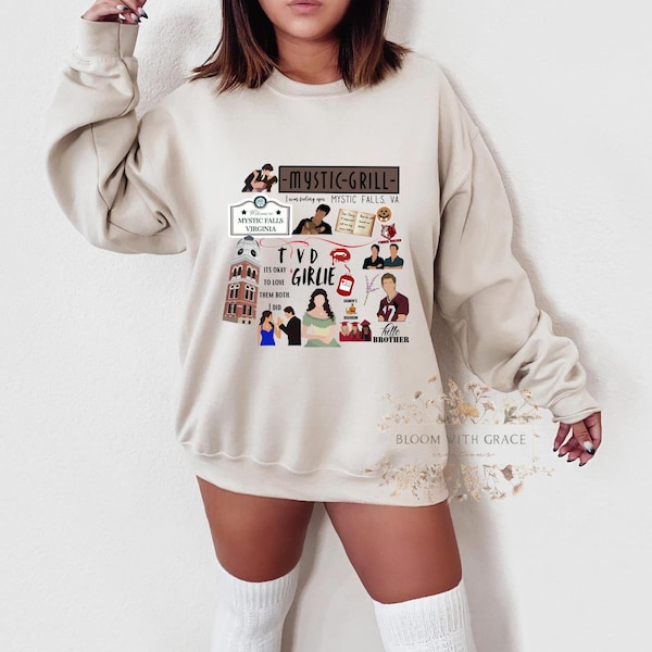 Sweatshirt Vampire Diaries Quotes, The Vampire Diaries, TVD Merch, TVD Quotes, Damon Salvatore, Mystic Falls, TVD-fans,