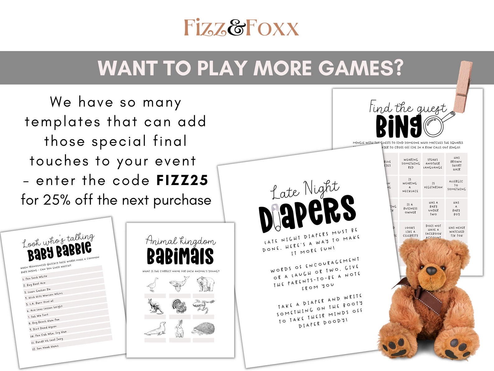 Who's That Baby Game, Guess the Baby Picture Template, Coed Baby