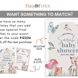 Free Printable Woodland Creatures Baby Shower Banner