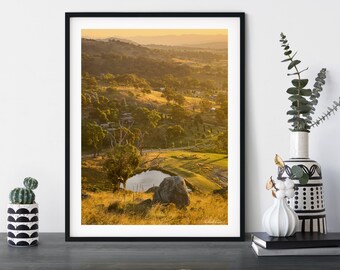 Landscape Print | Hazy Valley Australia | Home Decor Photography Wall Art