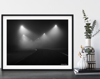 Streetlight On A Foggy Night | Framed Landscape Photograph