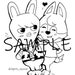 Wolf Chan & Dwaekki - Stray Kids SKZOO K-pop Printable Coloring Page ...
