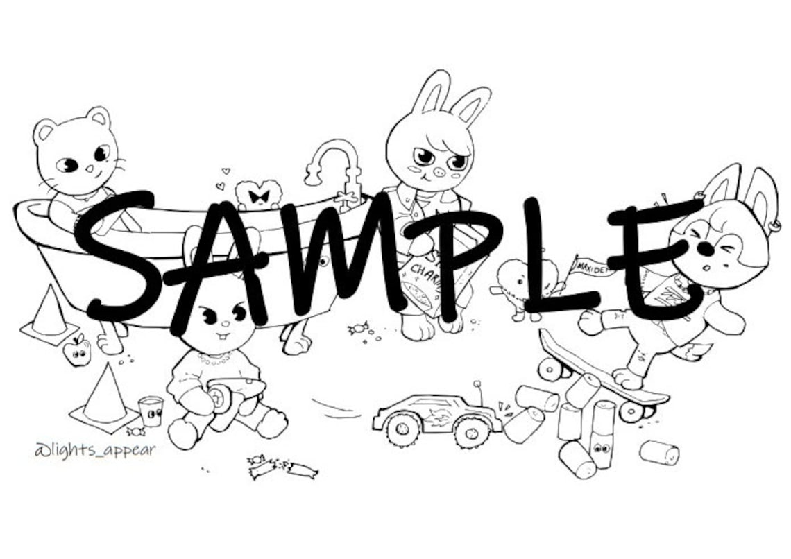 Maxident SKZOO Coloring Pages - Etsy Canada