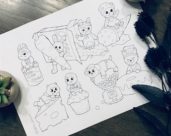 SKZOO Mini World - K-Pop Printable Coloring Page