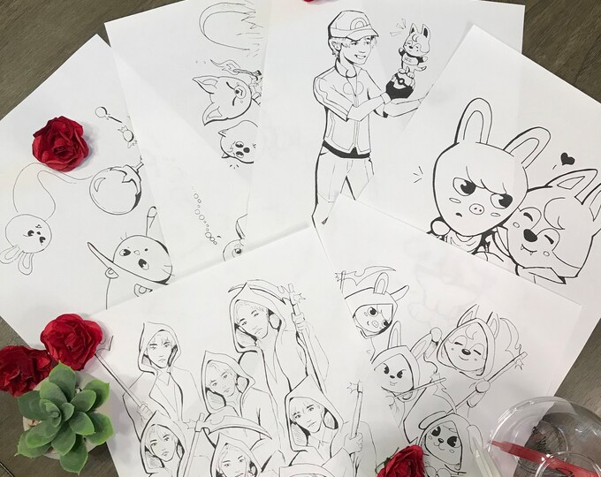 Maxident SKZOO Coloring Pages - Etsy Canada