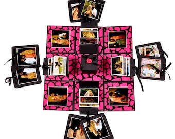 Handmade Exploding Photo Gift Box: Anniversary Birthday Keepsake