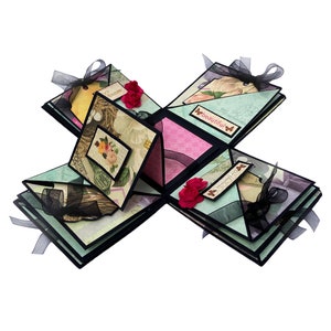 boîte d’explosion vintage || Coffret cadeau fait à la main || Exploding Box , Surprenez vos proches