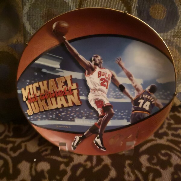 Michael Jordan Plate Etsy