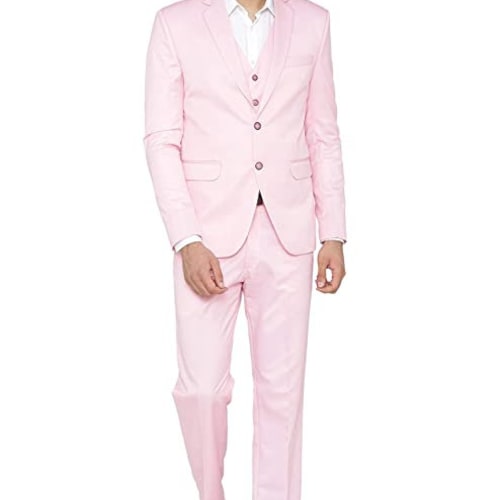 Men Pink Piece Suit Wedding Suit Businessman Date Night Formal