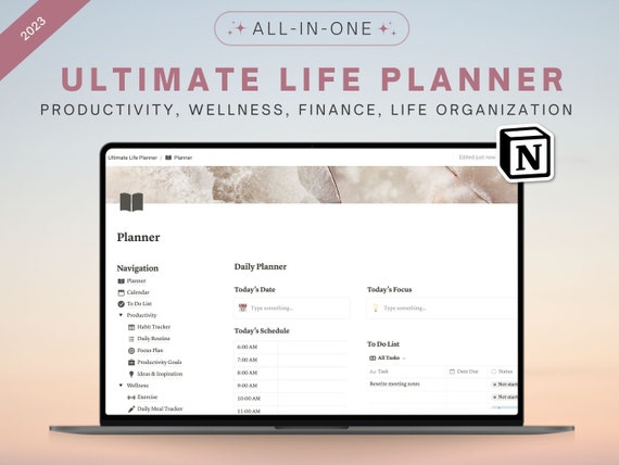 Ultimate Life Planner - Notion Template - V1.2