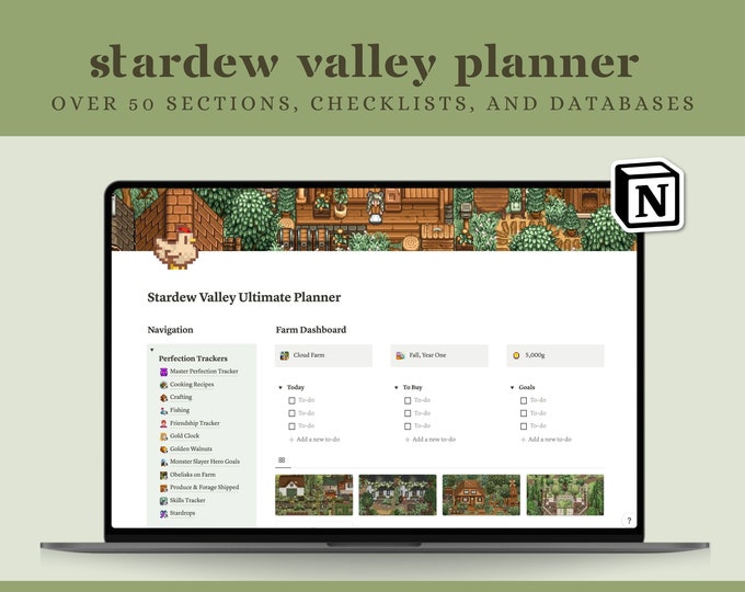 Stardew Valley Planner & Checklist, Hardcover, Physical Printed Copy Etsy