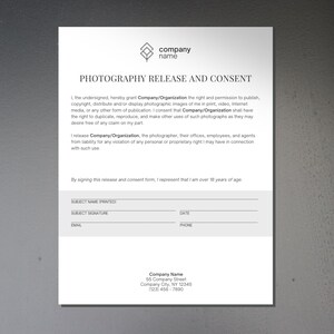 General Photo Consent Form Template | Edit in Canva | Simple and ...