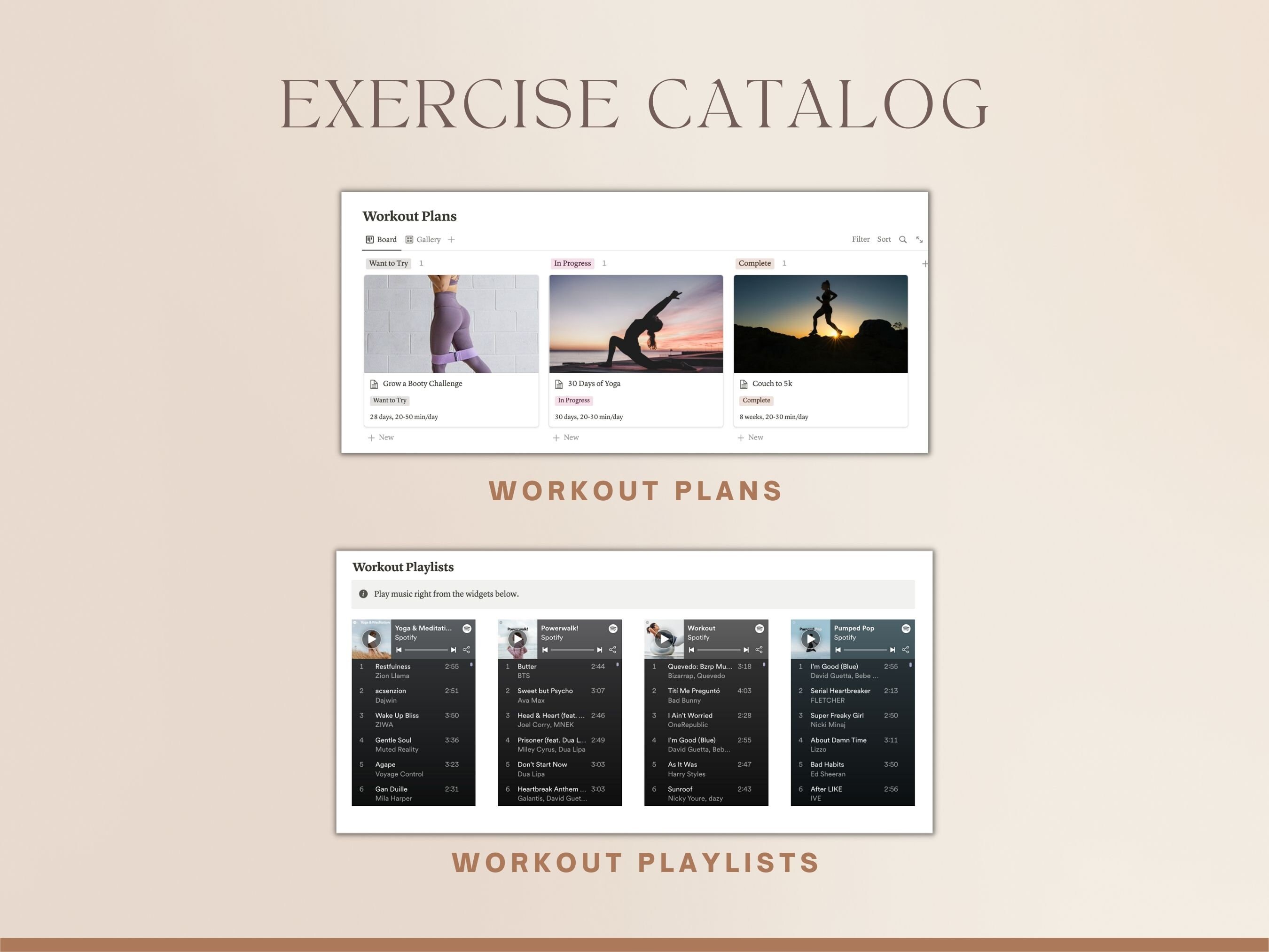 Ultimate Fitness Planner Notion Template Daily Exercise - Etsy Australia