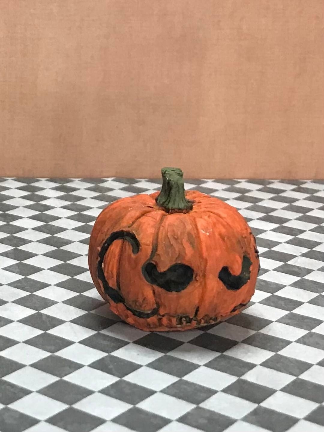 Miniature Jack O'lantern Pumpkin Halloween Dollhouse 1:12 Scale ...