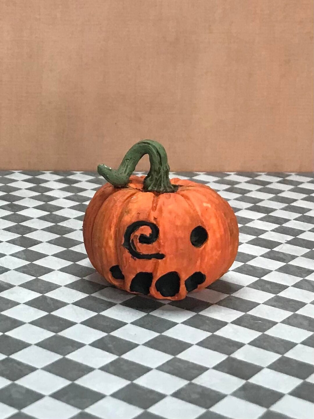 Miniature Jack O'lantern Pumpkin Halloween Dollhouse 1:12 Scale ...