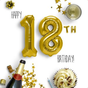 Cartão eletrônico de 18º aniversário | Cartões de aniversário digitais | Cartão de aniversário sem papel | Ecológico | Download instantâneo | Desejos de aniversário | Feliz aniversário