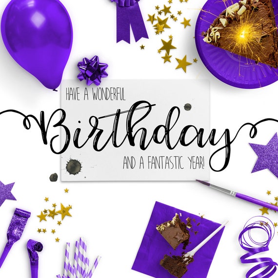 Birthday Ecard Digital Birthday Cards Paperless Birthday Etsy