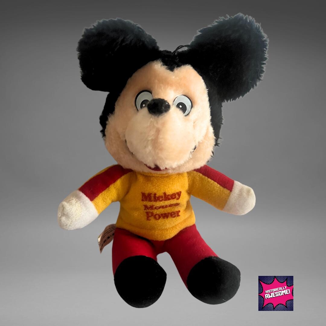 昭和ビンテージ　Mickey Mouse Power 1981 Mickey Mouse Power Knickerbocker Plush Toy—©walt Disney