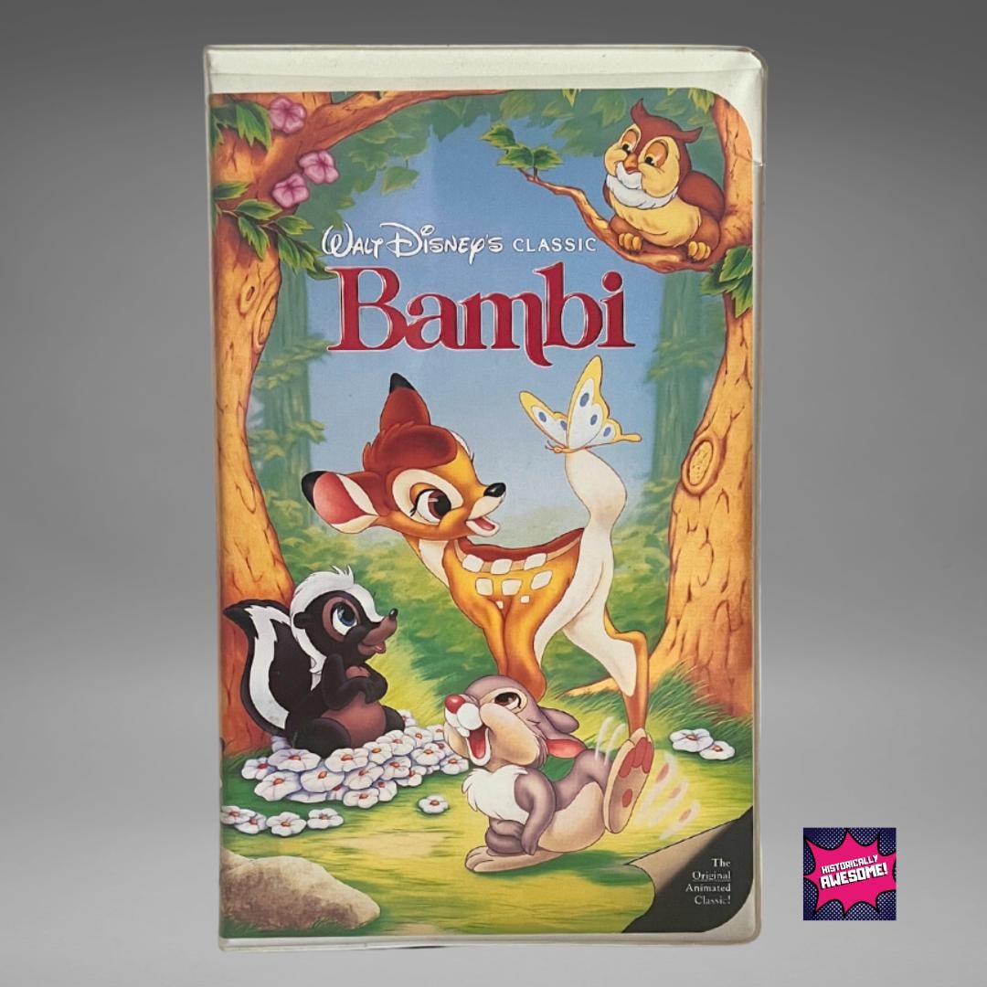 バンビ Bambi ディズニー公式 ヴィンテージ ステンドグラス 55周年記念 希少なバンビVHS：55周年記念限定版とブラックダイヤモンドクラシック