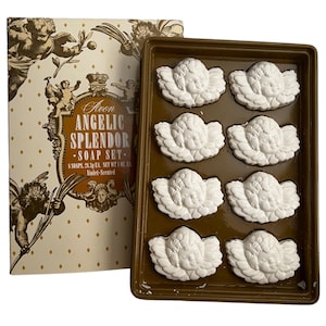 RARE - Vintage Angelic Splendor Soap Set by Avon | Scented Cherub Ivory Soap | NIB