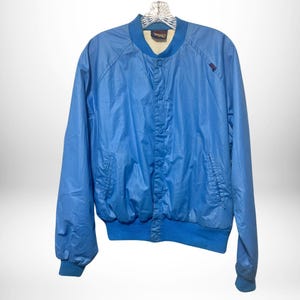 Rare Vintage 80er Jahre Britannia Light Kobalt Blau gefüttert Windbreaker - Neuwertig - Gr. L