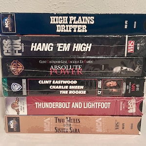 Vintage Clint Eastwood VHS Tapes: Western & Action Classics - Etsy
