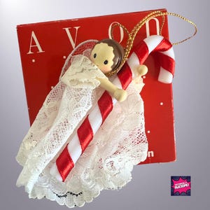 Heavenly Angel Ornament Candy Cane Ornament by Avon | A+ Vintage Condition | NIB