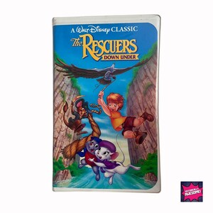 Black Diamond &quot;The Rescuers Down Under&quot; VHS Videocassette - RARE VHS in excellent condition / Walt Disney Collectors / Walt Disney Gifts