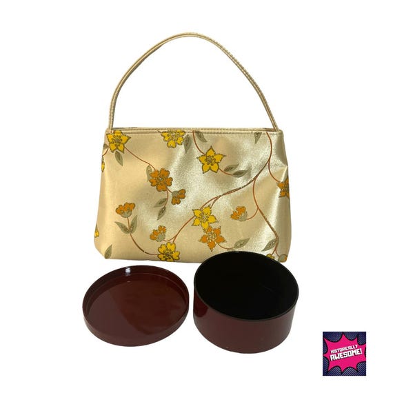 Set regalo Avon Imari vintage del 1986: borsa floreale e
