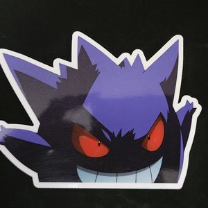 Peeking Gengar 4x3&quot; Now Waterproof!