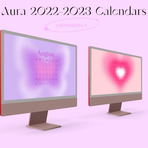 2022-2023 Aura Farbverlauf Kalender Wallpapers - Version 1