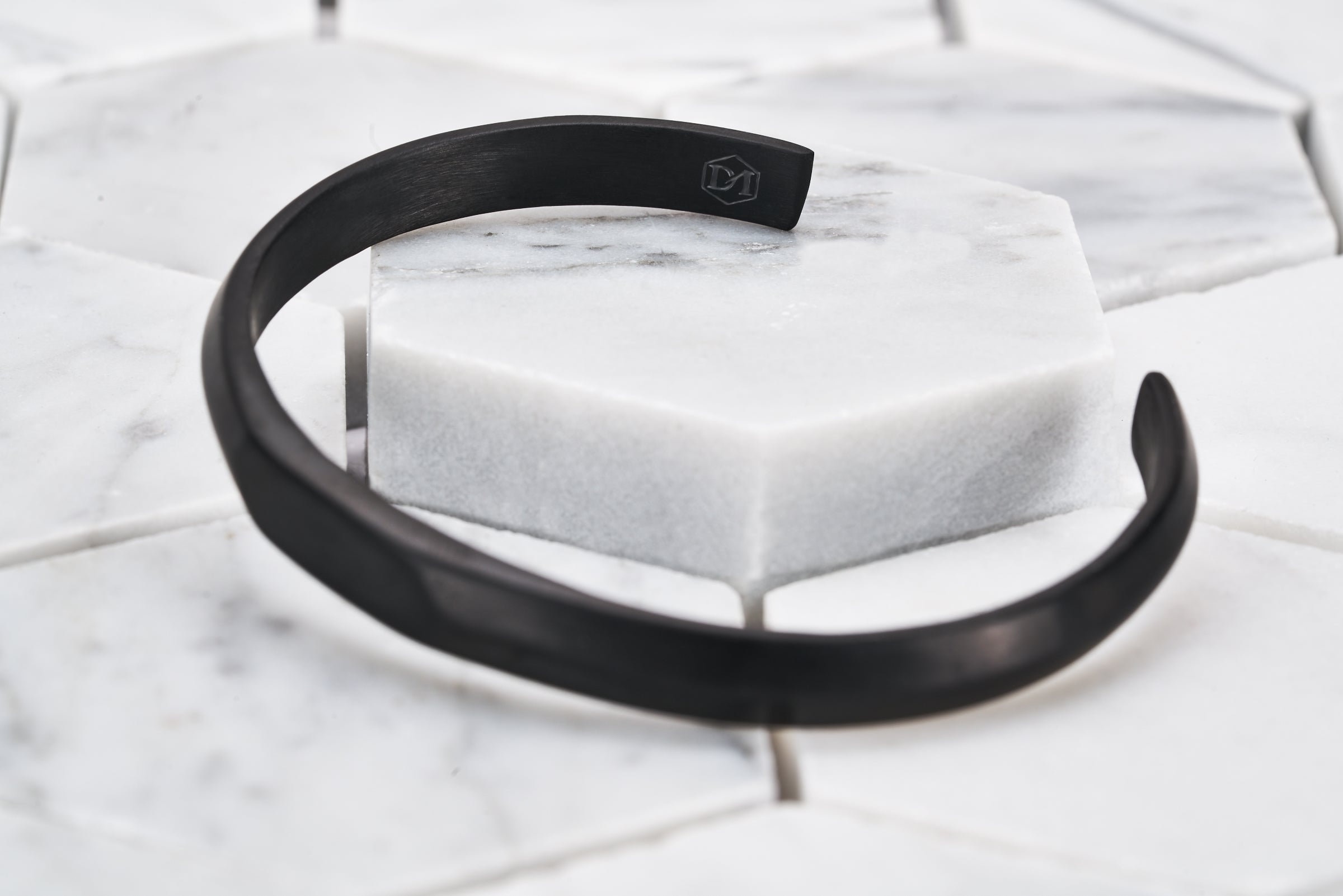 Matte Black Cuff Bangle Bracelet Minimal Clean Elegant Jewelry Etsy