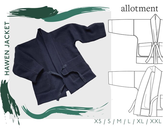 Sewing Pattern Kimono Cardigans Pattern, Kimono Duster Pattern