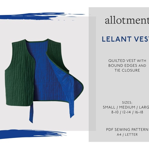 Lelant Vest Quilted Vest / Gilet Layering Everyday Etsy