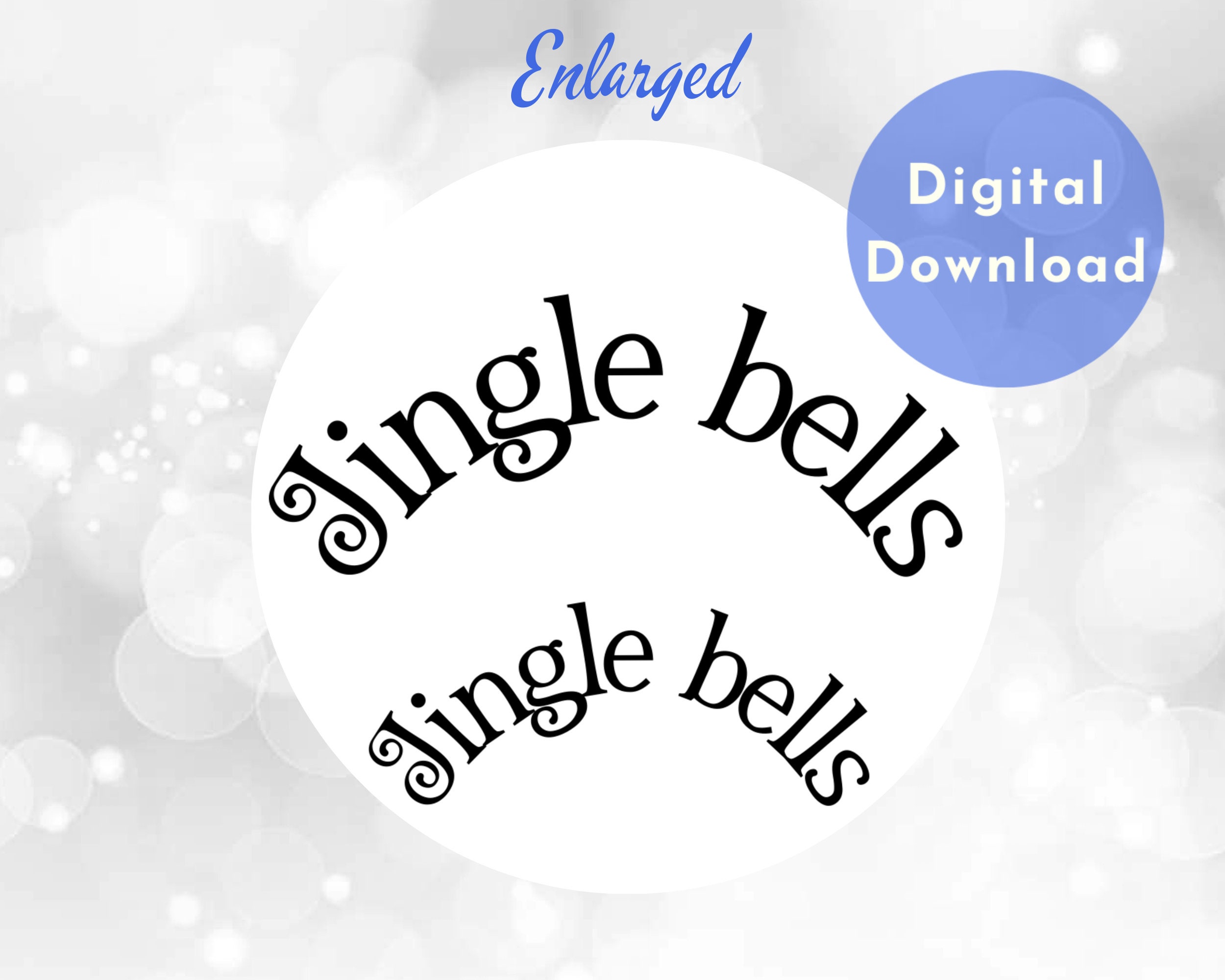 Jingle Bells Christmas Carol Printable. Print as Card or Wall - Etsy