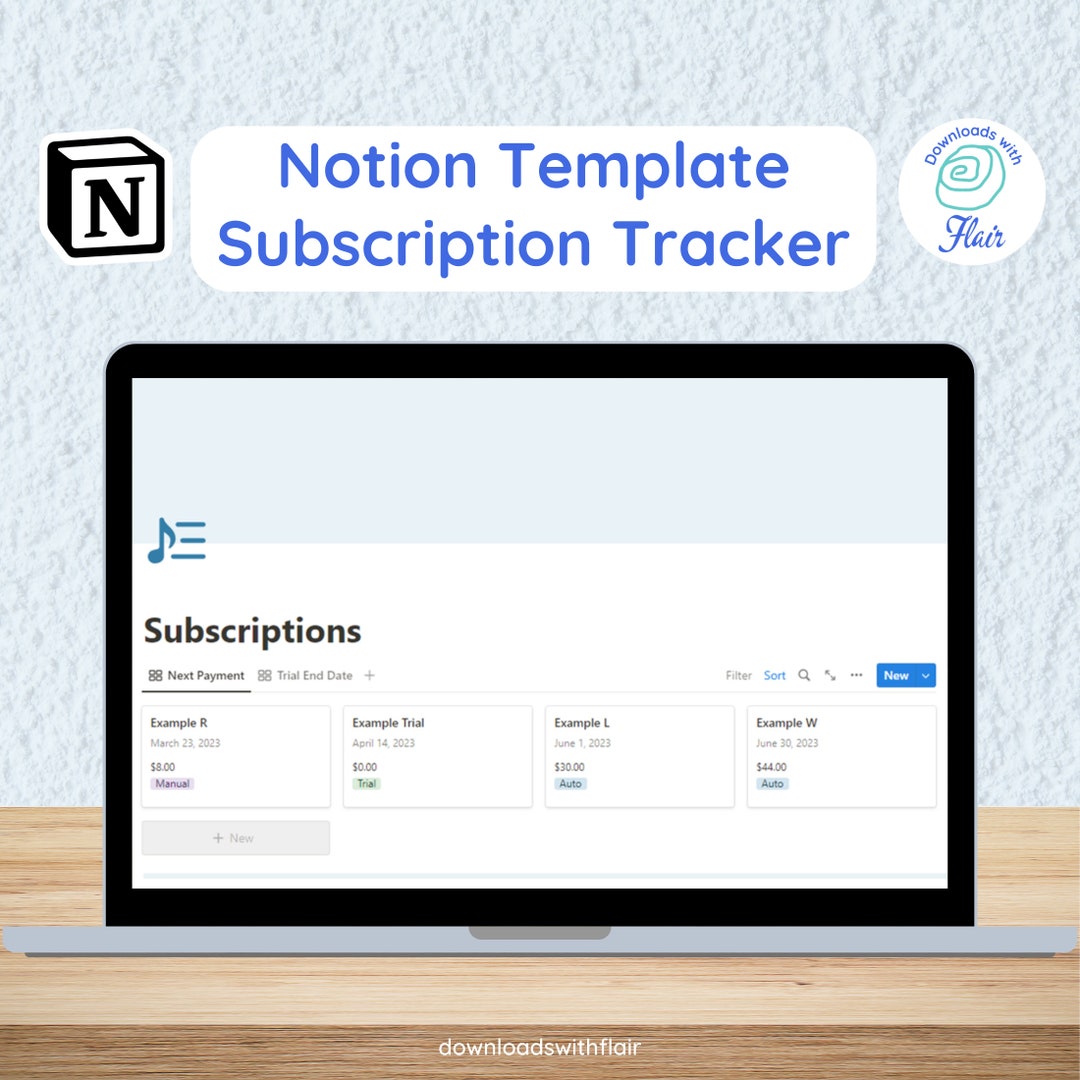 Notion Subscription Tracker Template to Review Regular Expenses. Audit ...