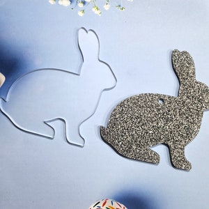 Acrylic Bunny rabbit ornament | acrylic blank | blank supplies | craft blanks | DIY blanks | craft supplies | 3mm | Cricut blanks | Shapes