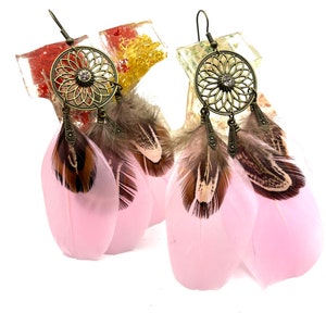 Vibrant Feather Earrings