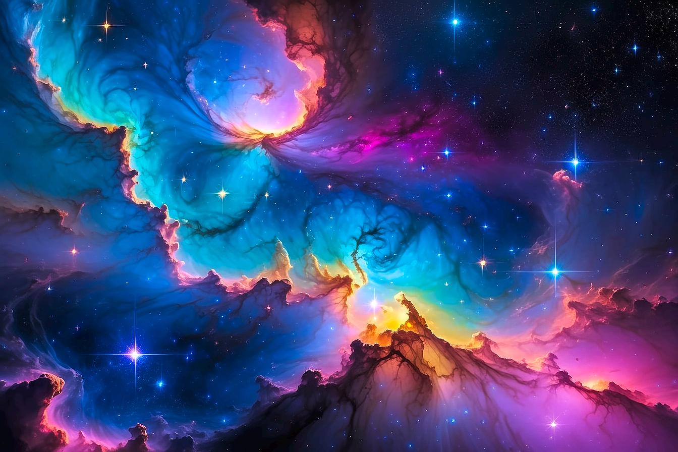 Nebula Galaxy Digital Art | Universe Cosmos Night | Space Wall Art ...